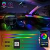 TWETIZ Striscia LED in materiale acrilico per interni auto, con app wireless, RGBIC Dreamcolor 2 in 1, kit di illuminazione d'ambiente, 16 milioni di colori, attivazione sonora, sincronizzata con la musica