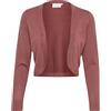 Kaffe Maglione da Donna Bolero Knitted Cropped Open-Front, Apple Butter, M
