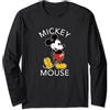 Disney Mickey Mouse Arms Back Leg Out With Text Maglia a Manica