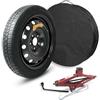 NPK Kit ruotino di scorta NPK 15" con Cric, Chiave e Sacca per KIA Stonic, Picanto e Rio e Hyundai i10 e i20 125/80 15 con cerchio in acciaio nero a 4 bulloni - 78K000R031 (R010)