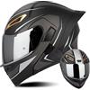 Casco Moto Con Bluetooth, Modulare Flip Up Visiere E Duplici