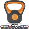 MSPORTS - Kettlebell da 2 - 20 kg, con poster degli esercizi da eseguire, 2 kg - giallo.