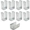 DOJA Barcelona | Supporto a U per Pali | 8 Pz | Supporto per Palo a U | 61x45x100mm | Spessore 2mm | Zinco Galvanizzato | Base di Supporto Palo U Legno | Ancoraggio di Supporto per Pali a U