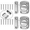 Aatpuss 2 Serratura Porta Interna, Chiavistello, Serratura Porta Scorrevole, Portable Door Lock For Travelling, Adatto per porte e finestre armadio bagno (argento)