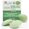 LES PAPOTEUSES Spugna esfoliante Konjac bio con gusci di noce rotti per il viso associato | Set di 4 spugne a forma di gocce | Spugna vegetale detergente naturale