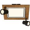 BRILONER - Plafoniera LED con faretti, luce bianca calda, plafoniera regolabile, lampada LED in legno, lampada da salotto da 12W con funzione di memoria, 295x295x155 mm (LxPxH)