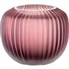 Leonardo Bellagio 036445 - Vaso a sfera colorato in vetro di alta qualità con esterno in rilievo, realizzato a mano, altezza 10 cm, diametro 11 cm, colore: Berry