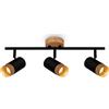 BRILONER - Lampada da soffitto, Plafoniera, Lampada, Applicazione in legno, Girevole, Lampada da soggiorno, Lampada da camera da letto, Lampada da cucina, Legno nero