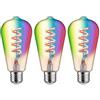 Paulmann 29164 Lampadina a filamento 230V Smart Home Zigbee LED ampolla ST64 E27 3x470lm 3x6,3W RGBW+ dimmerabile dorato