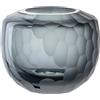Leonardo Bellagio 036444 - Vaso da tavolo in vetro di alta qualità con struttura esterna, realizzato a mano, altezza 10 cm, diametro 11 cm, colore: Antracite