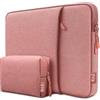 ZYB Custodia PC 16 Pollici Portatil,Custodia Notebook 16 Pollici,Custodia Laptop 16 per MacBook Pro 16 M5 M4 M3 M2 M1 2026-2021,16 Lenovo ThinkBook/IdeaPad VivoBook 16 HP Asus Dell Borsa-Rosa