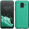 kwmobile Custodia Compatibile con Samsung Galaxy A6 (2018) Cover - Back Case Morbida - Protezione in Silicone TPU Effetto Metallizzato verde metallizzato