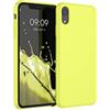 kwmobile Custodia Compatibile con Apple iPhone XR Cover - Back Case per Smartphone in Silicone TPU - Protezione Gommata - giallo pera