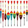 VIPMOON 10 Pezzi Galleggianti da Pesca Bolognese, Piombo Galleggiante di Legno Trota (0.6g/0.8g/1.2g/2.5g/3g/4.5g), Starlight Pesca Accessori Piombi da Pesca Mare per Fiume, Stagno o Torrente