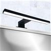 Leddy Living - Lampada LED da Specchio Bagno | Applique per Trucco | IP44 Resistente all'Acqua | Luce Fredda 6000K, Nero, 30 cm, ABS