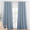 PONY DANCE Tende Oscuranti per Interni Curtains con Anelli per Salotto Tenda Termica Isolante Freddo e Caldo Camera da Letto 2 Pezzi L 140 x A 240 cm, Blu Vintage