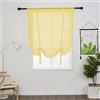 SIMPVALE Tende per Interni, Giallo 60x120cm Tende a Pacchetto, Tende Trasparenti in Voile per Soggiorno Camera da Letto Balcone Cucina