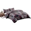 INTRECCI Set di Elegante Copripiumino in Cotone Sacco + Federa/Federe, Parure Sacco Piumone Biancheria Letto più Misure (Set Singolo Sacco + 1 Federa, Tartan Multicolor)