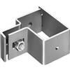 Alberts 656805 Morsetto terminale, per pali quadrati, zincato a caldo, M8 x 30 mm