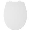 Croydex Sedile WC ovale Capri con chiusura rallentata e pulsante di sgancio rapido, con cerniere regolabili per adattarsi a tutti i WC standard, in polipropilene bianco resistente, fissaggio inferiore