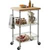 Premier Carrello da Cucina, plastica ABS, Acciaio al Carbonio, Gomma, Taglia Unica