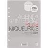 Miquelrius - Ricambio agenda annuale 2024 integrale, settimana vista verticale, dimensioni più 155 x 213 mm (simile A5), spagnolo, portoghese e inglese