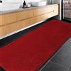 Rururug Tappetino da bagno extra large 60 x 180 cm, tappetini antiscivolo per pavimento, tappeti assorbenti in microfibra per camera da letto, rosso