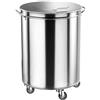 FORCAR Pattumiera - In acciaio inox - Capacità 100 lt - cm Ø 46 x 70 h