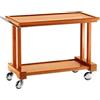 FORCAR Carrello di servizio - Legno - N. 2 ripiani - cm 81 x 55 x 82h