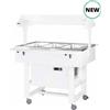 FORCAR Carrello refrigerato - Legno multistrato - Cupola - Luce neon - cm 111 x 112 x 141h Noce