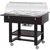 FORCAR Carrello termico bagnomaria - Legno multistrato - Cupola - cm 111 x 112 x 125h Bianco