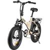 Nilox, E-Bike X8 SE, Bici Elettrica Pieghevole, Fino a 70 km di Autonomia, Fino a 25 Km/h, Brushless High Speed da 36V - 250W e Batteria Removibile 36 V-13 Ah, Gomme FAT 20 x 4, 5 Modalità di Guida