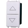Ettroit Commutatore Doppio Interbloccato Saliscendi 1p + 1p 16A Bianco Compatibile Vimar Plana - EV1204