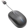 Kensington K72339EU Mouse Pro Fit Portatile con Cavo Riavvolgibile, Mouse con Cavo USB Ottimo in Movimento, Dimensioni Ridotte con Rotella di Scorrimento, Compatibile con Windows e Mac