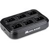 Midland - Caricatore Multiplo 6 Walkie Talkie Multi CA PB G15 PRO, per Caricamento Simultaneo Ricetrasmittenti Professionali G15 PRO, G18, Arctic - Adattatore da Muro Incluso, Espandibile a 12 Posti