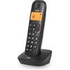 SPC Air - Telefono fisso cordless con schermo illuminato, ID chiamante, rubrica 20 contatti, modalità Mute, 5 melodie disponibili, compatibilità GAP e modalità ECO - Nero