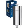 Philips Water Filtro doccia In-Line con 1 confezione, riduce il Cloro fino al 99%, facile da installare, compatibile con tubi e rubinetti standard, Cromo, filtrazione 50.000L
