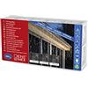 Konstsmide 2733 - 802/Tenda di luci led di pioggia ghiacciata per esterno (IP44)/200 bernsteinfarbene diodi/24 V Trasformatore da esterno/cavo bianco