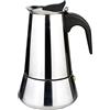 bonVIVO Caffettiera Induzione - Macchina per caffè Espresso in Acciaio  Inox, 6 Tazze - Moka Professionale per Ogni Fornello e Piano di Cottura