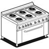 LOTUS Cucina elettrica - N. 6 Piastre tonde - Forno elettrico - cm 100 x 60 x 90 h