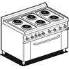LOTUS Cucina elettrica - N. 6 Piastre tonde - Forno elettrico grill - cm 100 x 60 x 90 h