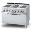 LOTUS Cucina elettrica - N. 6 piastre - Forno elettrico statico - cm 120 x 70,5 x 90 h