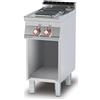 LOTUS Cucina professionale elettrica con 2 piastre quadrate - Potenza kW 2.6 (x2) - cm 40 x 70,5 x 90 h