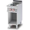 LOTUS Cucina professionale elettrica con 2 piastre tonde - Potenza kW 2.6 (x2) - cm 40 x 70,5 x 90 h