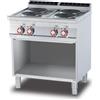 LOTUS Cucina professionale elettrica con 4 piastre tonde - Potenza kW 2.6 (x4) cm 80 x 70,5 x 90 h