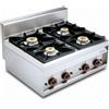 LOTUS Cucina a gas - N. 4 fuochi - Potenza kW 2 x 3.5 +2 x 5.5 - Dimensioni cm 80 x 65 x 29 h