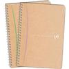 Oxford Touareg - Set di 2 quaderni A5 a quadretti, 5 mm, 100 pagine, rilegatura integrale, copertina per carta, colori assortiti