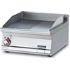 LOTUS Fry top professionale elettrico - 1/2 Piastra liscia 1/2 Piastra rigata al cromo - Cm 60 x 70,5 x 28 h