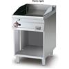 LOTUS Fry top a gas professionale con piastra rigata al cromo e vano aperto - cm 60 x 70,5 x 90 h