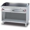 LOTUS Fry top a gas professionale con piastra liscia al cromo e vano aperto - cm 120 x 70,5 x 90 h
